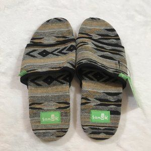 SANUK furreal slide sandal gray